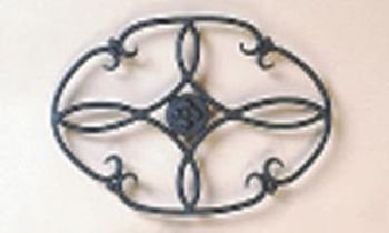 7'' X 10'' Wrought Iron Trivet Clover