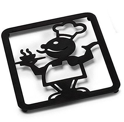 Silhouettez Pantry Chef Trivet in Black