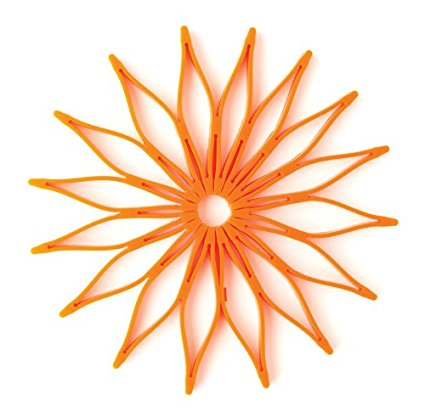 Spice Ratchet 16814 Blossom Multi-Use Silicone Trivet, Orange