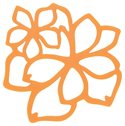 Now Designs Silicone Flowers Trivet, Kumquat Orange