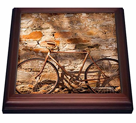 3dRose trv_226337_1 Australia Old Bicycle Trivet with Ceramic Tile, 8 x 8, Natural