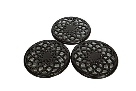 Cast Iron Decorative Metal Trivet Set by Trademark Innovations (Set of 3 Black) Review