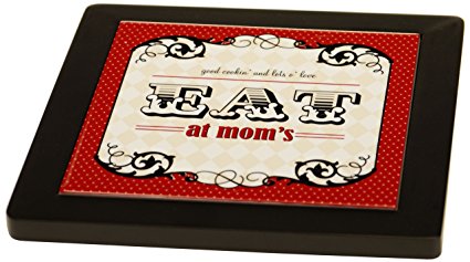 Certified International Eat at Mom's Square Wood Trivet, 7-1/2-Inch