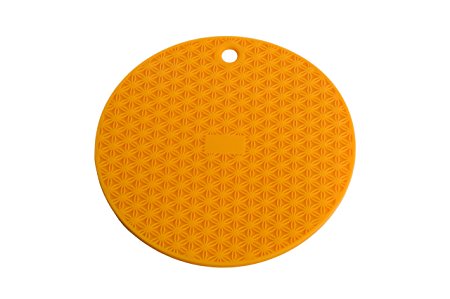 MIU France Round Silicone Trivet, Orange