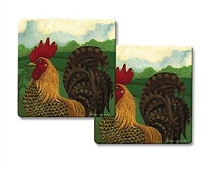 Set of 2 Hallmark Rooster Design from Range Kleen, 7 x 7 inch Trivets Review