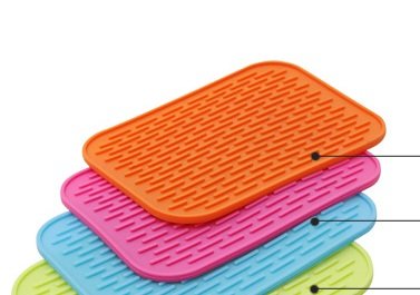 MZD multi-purpose creative silicone pad Silicone Pot Holder,trivet Mat,jar Opener,spoon Rest and Garlic Peeler on Slip,flexible,durable,dishwasher Safe,heat Resistant Hot Pads (Orange)