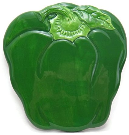 GREEN BELL PEPPER 3-D TRIVET / slice *NEW!*