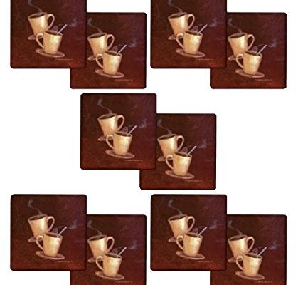 Set of 10 Hallmark Coffee Design from Range Kleen, 7 x 7 inch Trivets Review