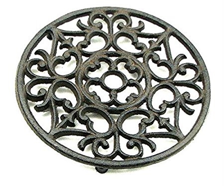 IWGAC 0184S-0164 Cast Iron Ornate Trivet by IWGAC