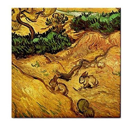 Field with Two Rabbits By Vincent Van Gogh Tile Trivet Review