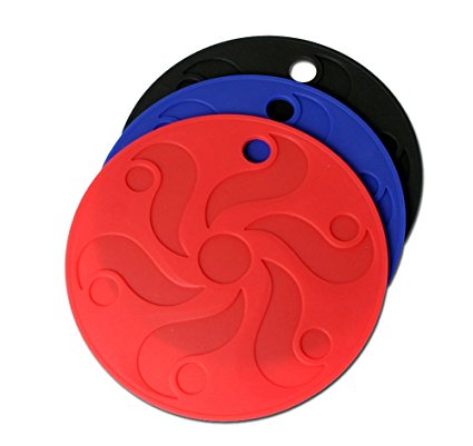 Chef Craft 21578 1-Piece Silicone Trivet Spiral Design, Multicolored, 7-Inch