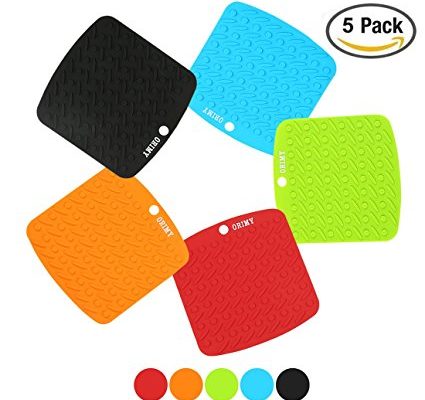 Silicone Trivet Mat, Pot Holder, Hot Pad, Spoon Rest with Multi-Purpose, 442°F Heat Resistant, Thick and Flexible – FDA Vacuum-Pack (Multi-color) Review