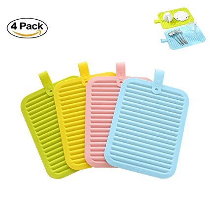 Silicone Trivet / Pot holder, Set of 4, 9