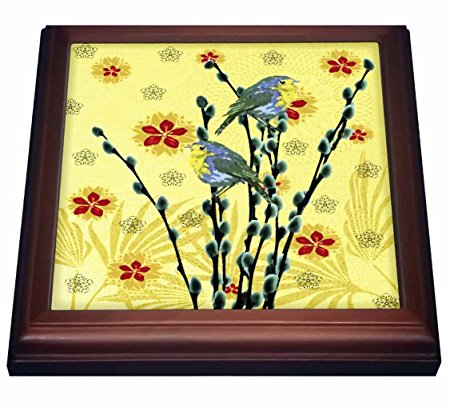 3D Rose 1 trv_239328_1 Trivet with Ceramic Tiles, 8