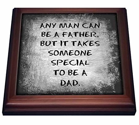 3dRose trv_214392_1 Any man can be a father but it takes someone special to be a dad Trivet with Ceramic Tile, 8