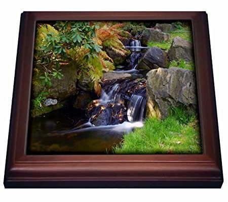 3dRose trv_41306_1 Japanese Brook Trivet with Ceramic Tile, 8 by 8″, Brown Review