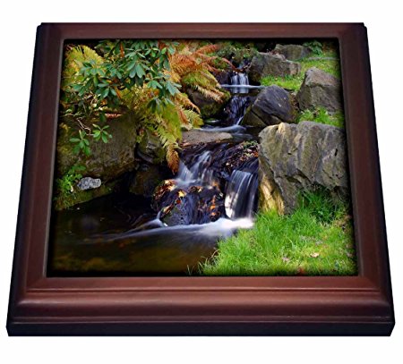 3dRose trv_41306_1 Japanese Brook Trivet with Ceramic Tile, 8 by 8