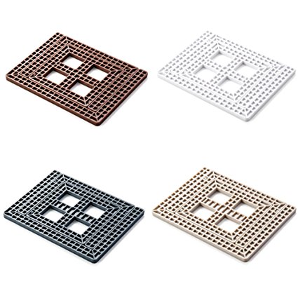 Foldable Trivet Mat, Set of 4, Pot Holder, Hot Pad, Table Mat, Heat Resistant Space-saving Convenient Kitchen Gadgets, 4 Colors