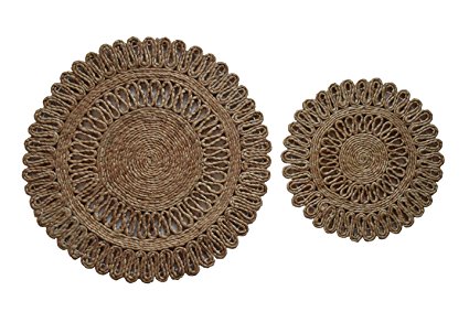 Toockies Hand Made Organic Jute Trivets/Hot Pads in Unique Sun Pattern- Set of 2 Review