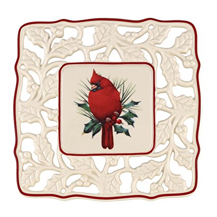 Lenox Winter Greetings Pierced Trivet,Ivory