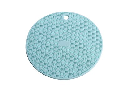 MIU France Round Silicone Trivet, Blue