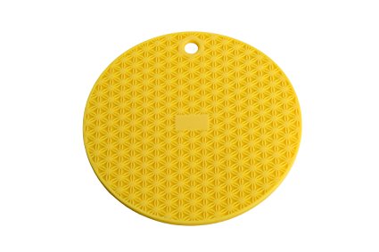 MIU France Round Silicone Trivet, Yellow