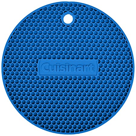 Cuisinart Multipurpose Silicone Kitchen Tool, Trivet/Pot Holder, Spoon Rest, Jar Opener, Coaster, Round Heat Resistant Pad, Blue