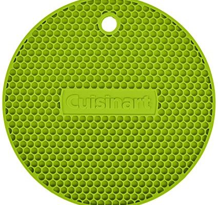 Cuisinart Multipurpose Silicone Kitchen Tool, Trivet/Pot Holder, Spoon Rest, Jar Opener, Coaster, Round Heat Resistant Pad, Lime Green Review