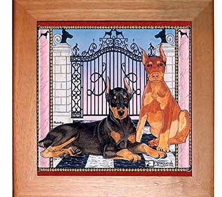 Doberman Pinscher Trivet Hot Plate Wall Decor 8 x 8 Inch Review