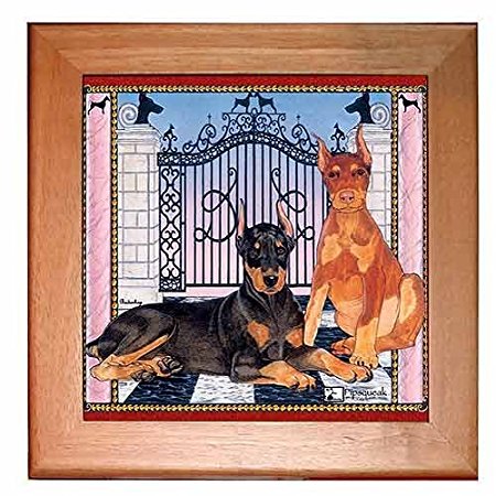 Doberman Pinscher Trivet Hot Plate Wall Decor 8 x 8 Inch