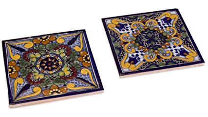 Moroccan Midnight Hand Painted Trivets (Set of 2)