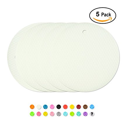 Silicone Coasters Pot Holder Thick Nonslip Trivets Heat Insulated Pads, Cup & Pans Mat, Jar Opener, Multipurpose for Kitchen & Home, Pack of 5, White