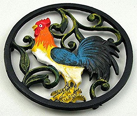 Colorful Cast Iron Rooster Trivet Review