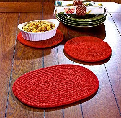 Set of 3 Fabric Trivets (Red) Review