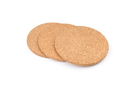 Fox Run 4440 Round Cork Trivets, 7-Inch, Set of 3