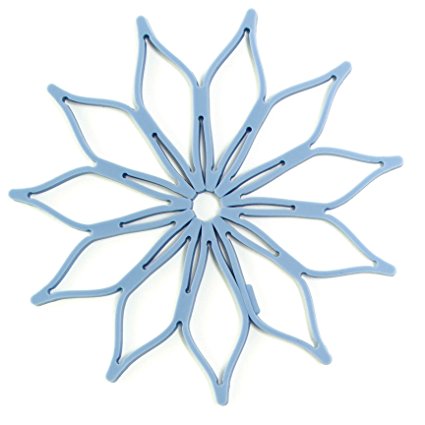 Spice Ratchet Blossom Multi-Use Mini Silicone Trivet, Blue