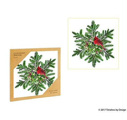 TIMELESS BY DESIGN Ceramic Trivet for Culinary Decor – SNOWFLAKE WREATH TRIVET, Digital Print Trivet with Cork Backing, Scratch and Heat Resistant, 7 1/2 X 7 1/2 X 1/4 Inches Review