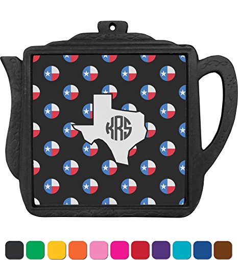 Texas Polka Dots Teapot Trivet (Personalized)