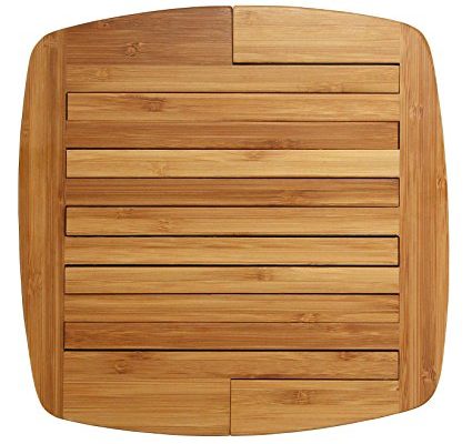 Totally Bamboo Expandable Trivet; Heat Resistant, Durable and Beautiful Round Wood Trivet Helps Protect Tabletops & Counters in Style, 11 3/4 by 8 3/4 open, 8 3/4 by 8 3/4 closed; Designed in USA Review