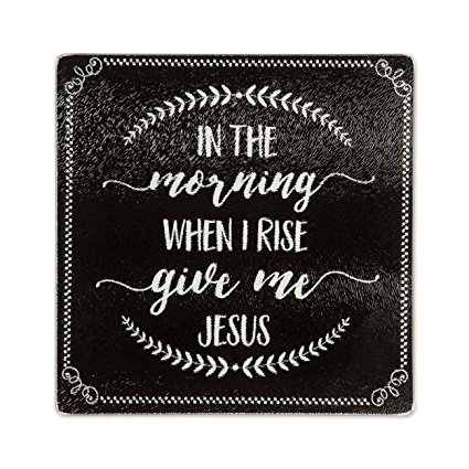 Brownlow Gifts Tempered Glass Trivet Cutting Board, In The Morning Give Me Jesus