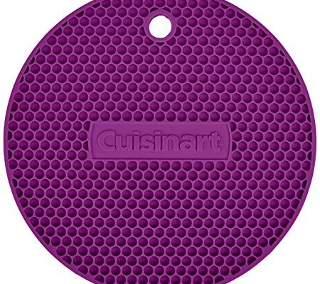 Cuisinart Multipurpose Silicone Kitchen Tool, Trivet/Pot Holder, Spoon Rest, Jar Opener, Coaster, Round Heat Resistant Pad, Purple Review