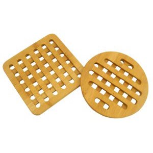 Home Basics Square and Circle Natural Bamboo Trivet Set, Pack of 2 Review