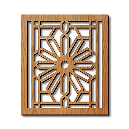 Frank Lloyd Wright Rookery Building Design Laser Cut Wood Trivet