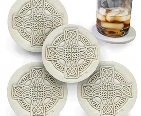 Drink Coasters by McCarter Coasters, Celtic Cross, Absorbent, Light Beige 4.25 inch (4pc) Review