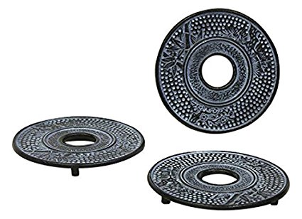 Hues & Brews 3 Piece Cast Iron Trivet Set, Sky Blue Review