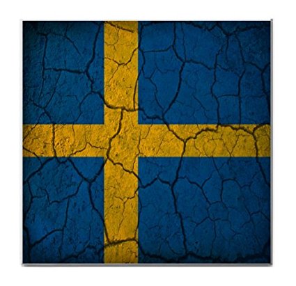 Sweden Flag Crackled Design Tile Trivet