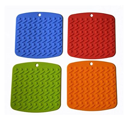 NUOLUX Household Silicone Trivets Pot Holder Coaster Placemat Hot Pad-4 Colors Review