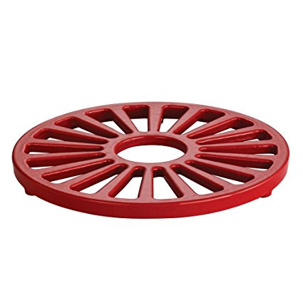 Tramontina Enameled Cast Iron Round Trivet, 7-Inch, Gradated Red