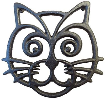 Cat Trivet – Black Cast Iron – for Kitchen & Dining Table – More than One Makes a Set for Counter, Wall Art or Decoration Accessory – Housewarming & Cat Lover Gifts – 6.6 by 6.3 In Review