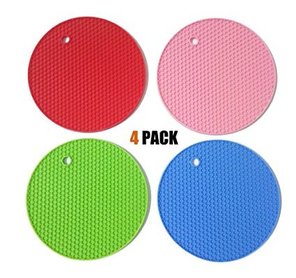 DAPOTO Silicone Pot Holder Heat Restistant Round Placemat I Hot Pad I Silicone Trivet Mat I Jar Openers Review